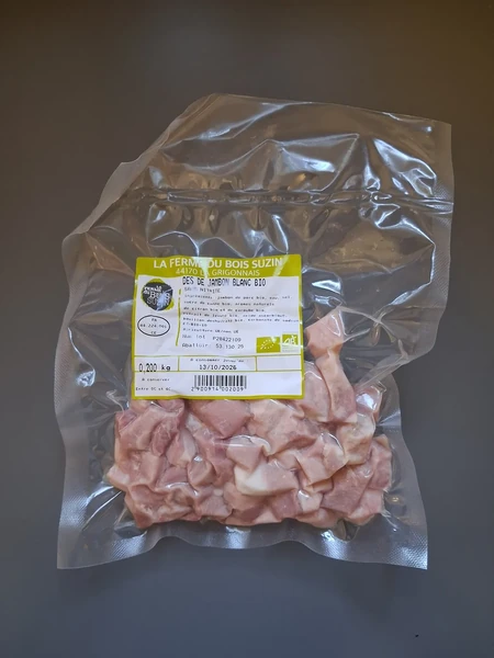 Dés de Jambon Bio Bois Suzin